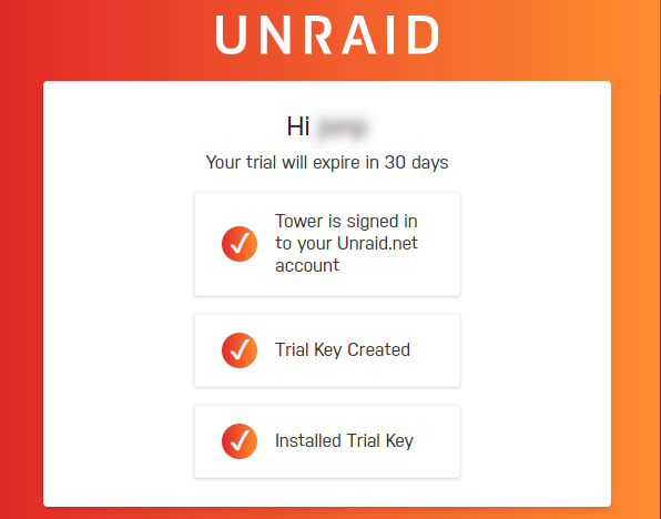 Install trial key